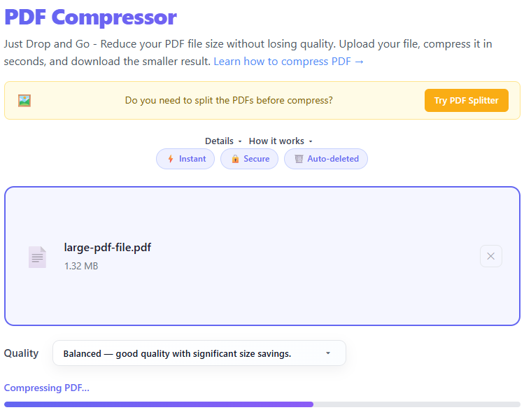 Step 3 — File uploading to R2 storage with a progress bar
