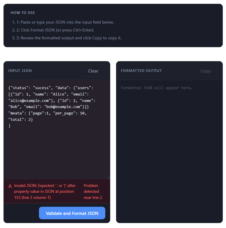 Format JSON