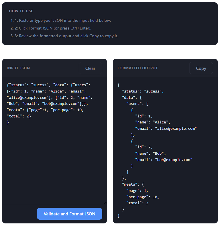 Explore JSON